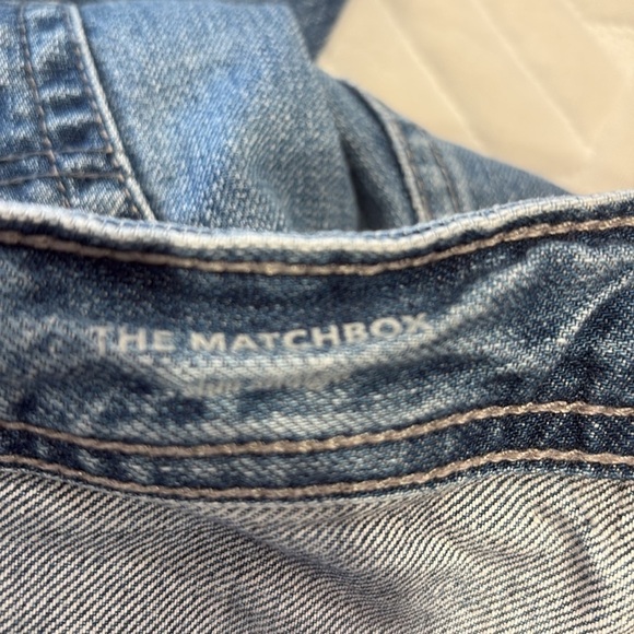 AG Matchbox Slim and straight Relaxed Blue Distressed Jeans - Picture 10 of 13